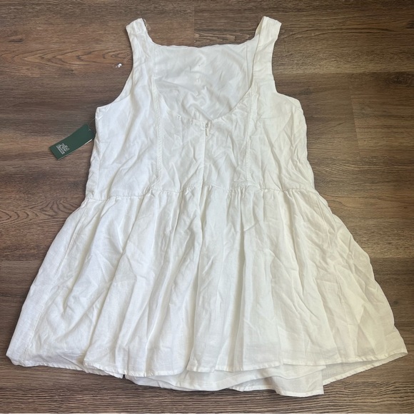Women's Drop Waist Mini Sundress - Wild Fable™ White XL: Rayon Linen Blend - Picture 5 of 7